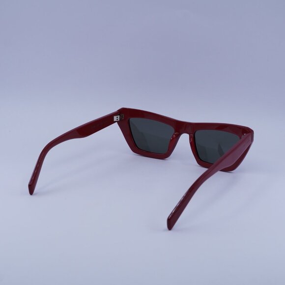 Saint Laurent SL467 003 Sunglasses Red Cat Eye Frame, Grey Lenses main image 6